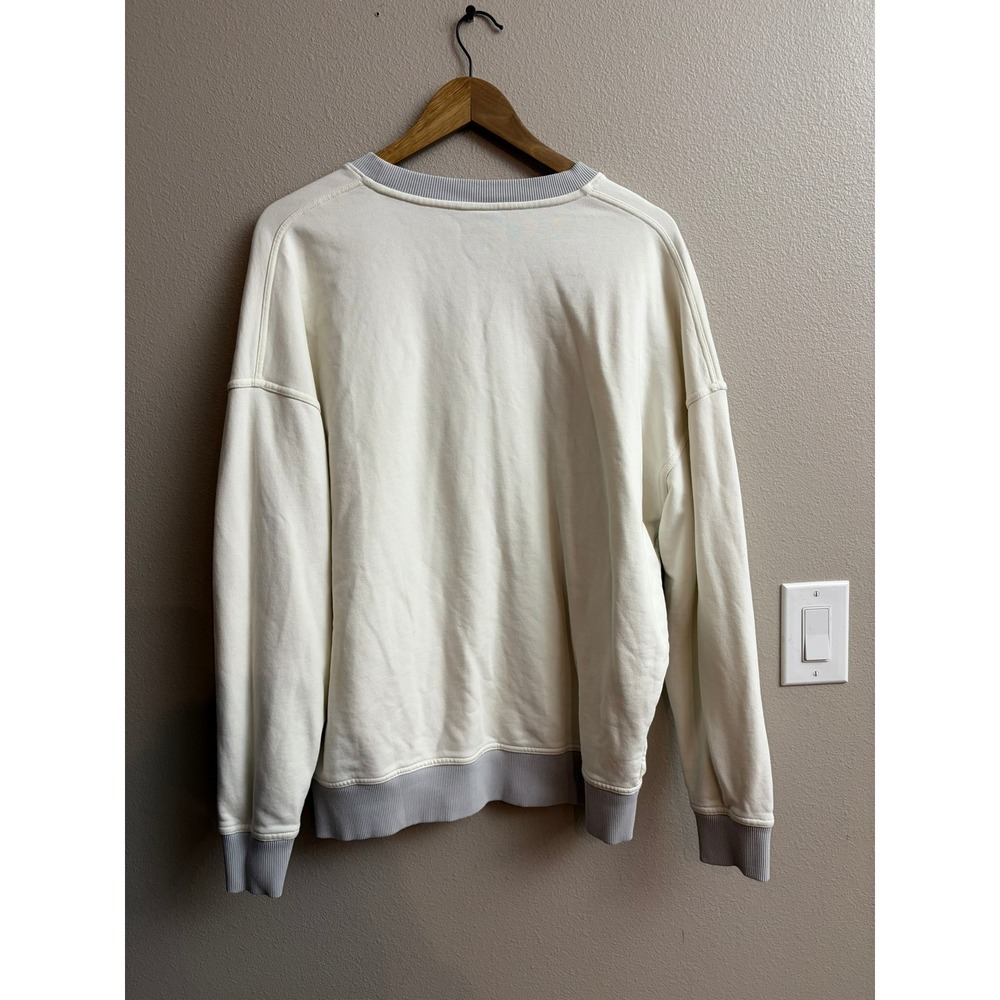 Outdoor Voices Womens Cream Grey Cotton French Terry Crewneck Sweatshirt Medium - Picture 5 of 6